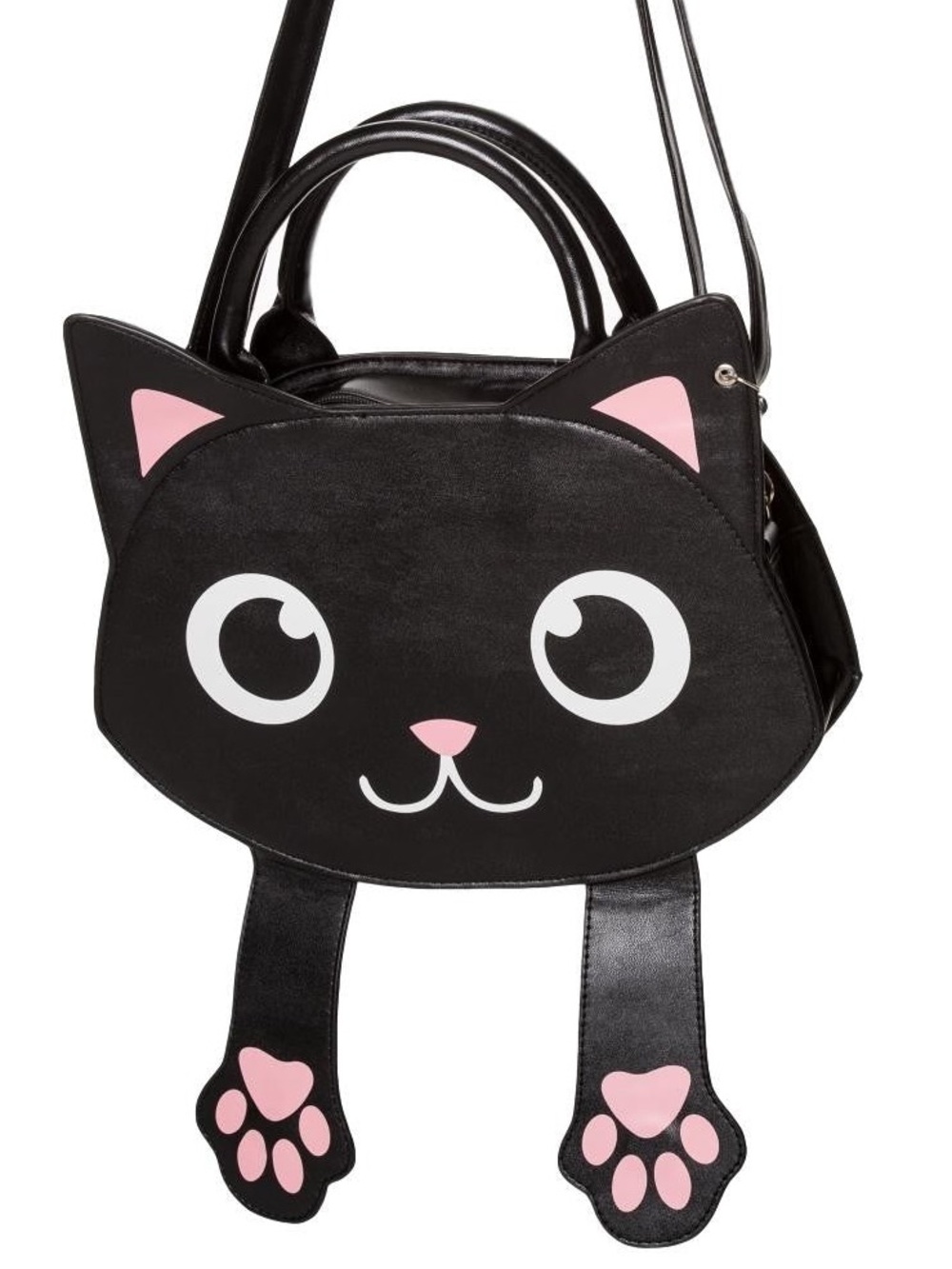 Banned Alternative Black Cat Bag of Tricks magnetic paws Crossbody Handbag - Picture 10 of 16